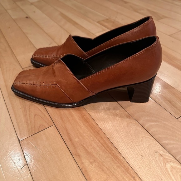 CAPELLI ROSSI heels shoes - brown leather size 7.5 - Picture 9 of 11